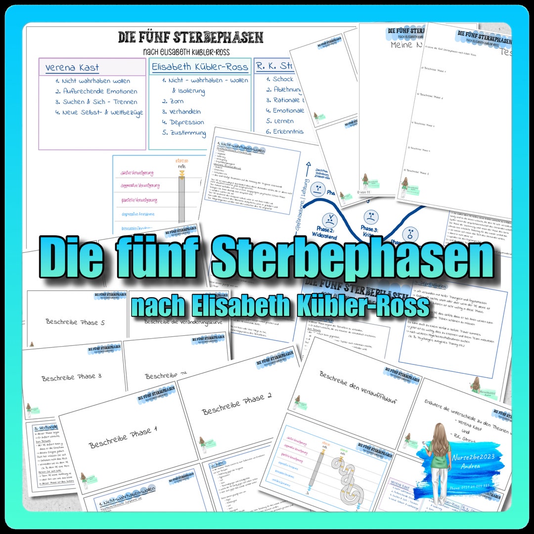 5 Sterbephasen Nach Kübler Ross 010/016 Fünf Sterbephasen Nach Kuebler Ross Zusammenfassung - Etsy