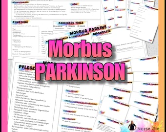 018/008 Parkinson Zusammenfassung Din A4, Lernkarten Din A6, als PDF zum ausdrucken