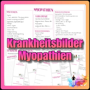 018/011 Myopathies Summary in A4 and flashcards in A6 as PDF for printing