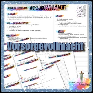 006/019 Vorsorgevollmacht  Zusammenfassung und Lernkarten zum Drucken als PDF