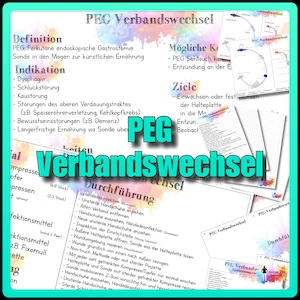 007/003 PEG-verbandwisseling - samenvatting van de behandeling en flashcards om af te drukken