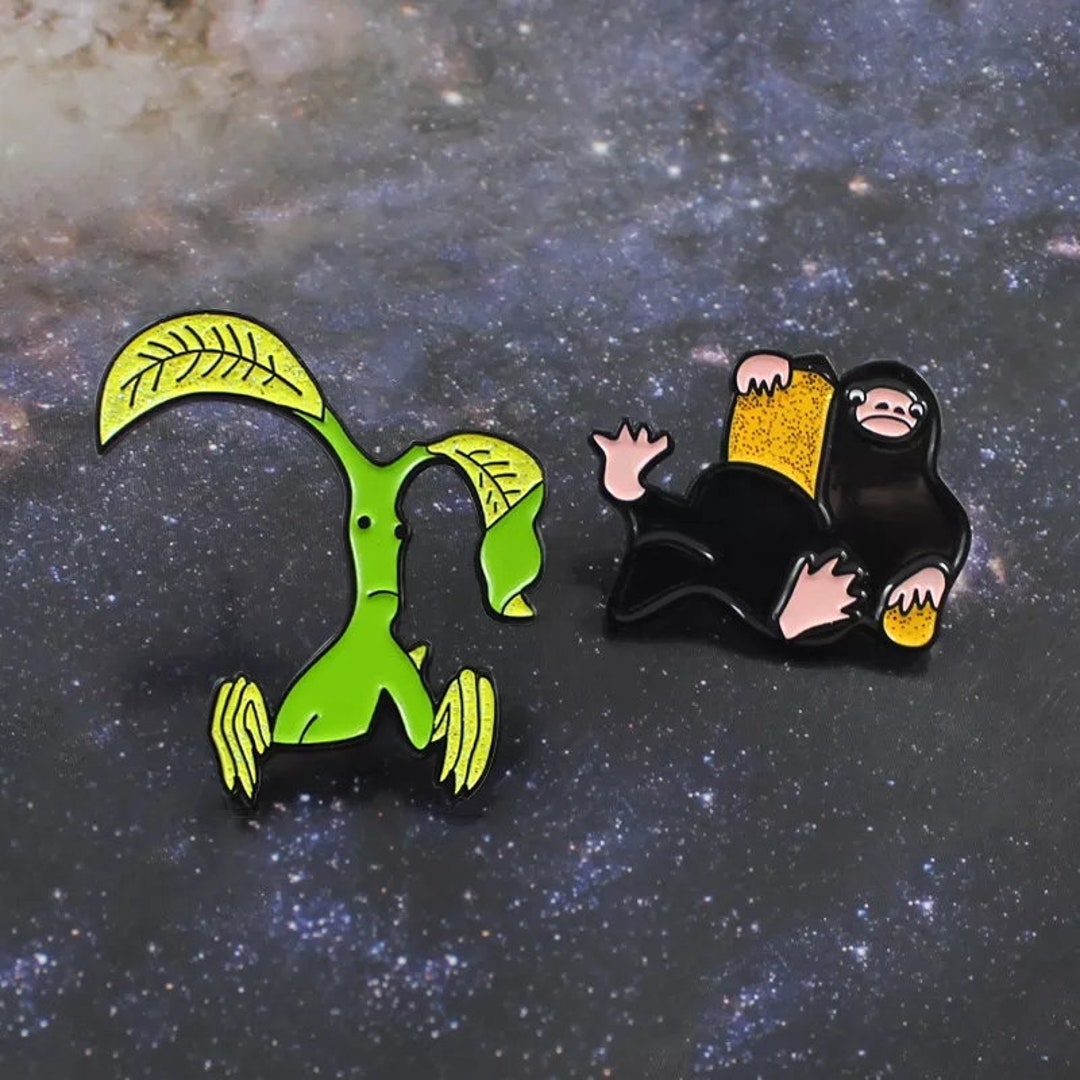 Hufflepuff Niffler and Bowtruckle Pins Etsy
