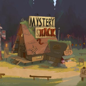 Mystery shack Postkarte a6