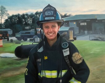 Custom Oil Painting Portrait: Hand-Painted Canvas, Personalized Memorial Art