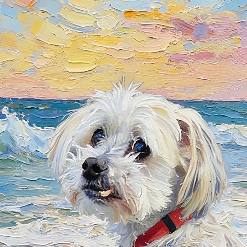 Custom Dog Oil Painting From Photo Commissioned Pet Portrait Handmade custom-dog-oil-painting-from-photo-commissioned-pet-portrait-handmade