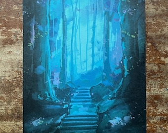 Into the Woodlands - A5 Print – Whimsical Illustration – Home Decor