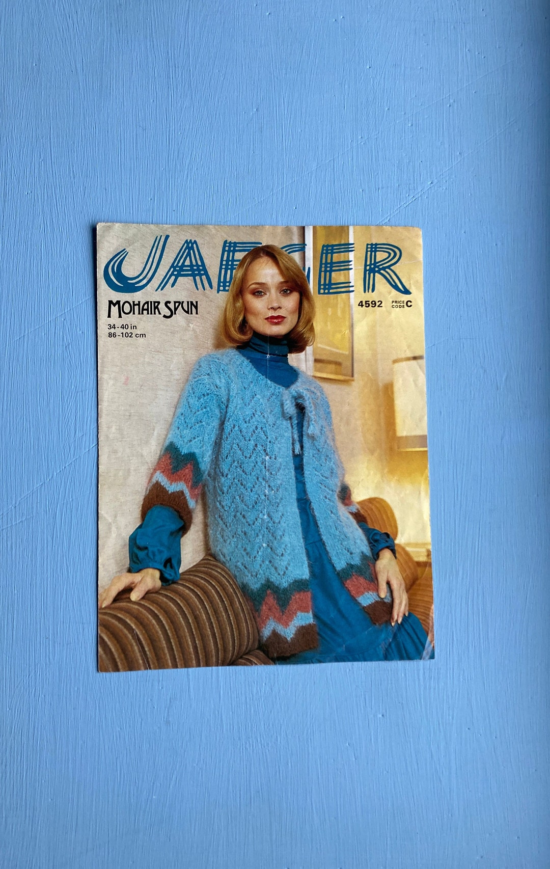 Original Vintage Jaeger Knitting Pattern Ladies Cardigan Etsy UK