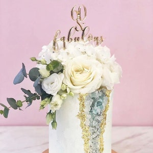 60 & Fabulous Cake Topper - 60th Birthday Cake Topper - Sixtieth Birthday - Cake Topper - Cake Accessories Supplies - Party Decor