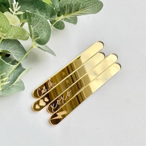 Valentine&#39;s Day Cakesicle Sticks -Cakesicle Stick Pack of 4 -Cake Pop Sticks- Gold Cakesicle Sticks - Party Supplies-Cake Supplies-Cake Pops