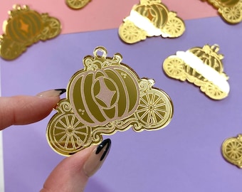Pumpkin Carriage Gift Tags - Princess Gift Tags - Kids Birthday Party Decor - Party Bag Tags - Luxe Gift Tags - Princess Party Decorations