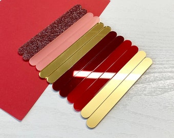 Acrylic Cakesicle Sticks - Cake Pop Sticks - Cakesickle Sticks Red Pink Gold - Hen Party Cakesickles -Cake Pops-Cake Decorating