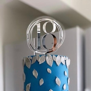 18 Cake Topper - 18th Birthday Cake Topper - Cake Decor - Birthday Party Supplies - Party Decor - Cake Decorations - 18 milestone birthday
