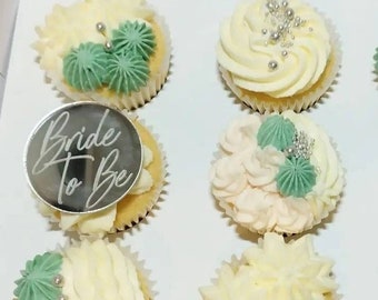 Bride To Be Cupcake Toppers - Cupcake Disc Toppers - Hen Party Cake Toppers - Hen Party Decor
