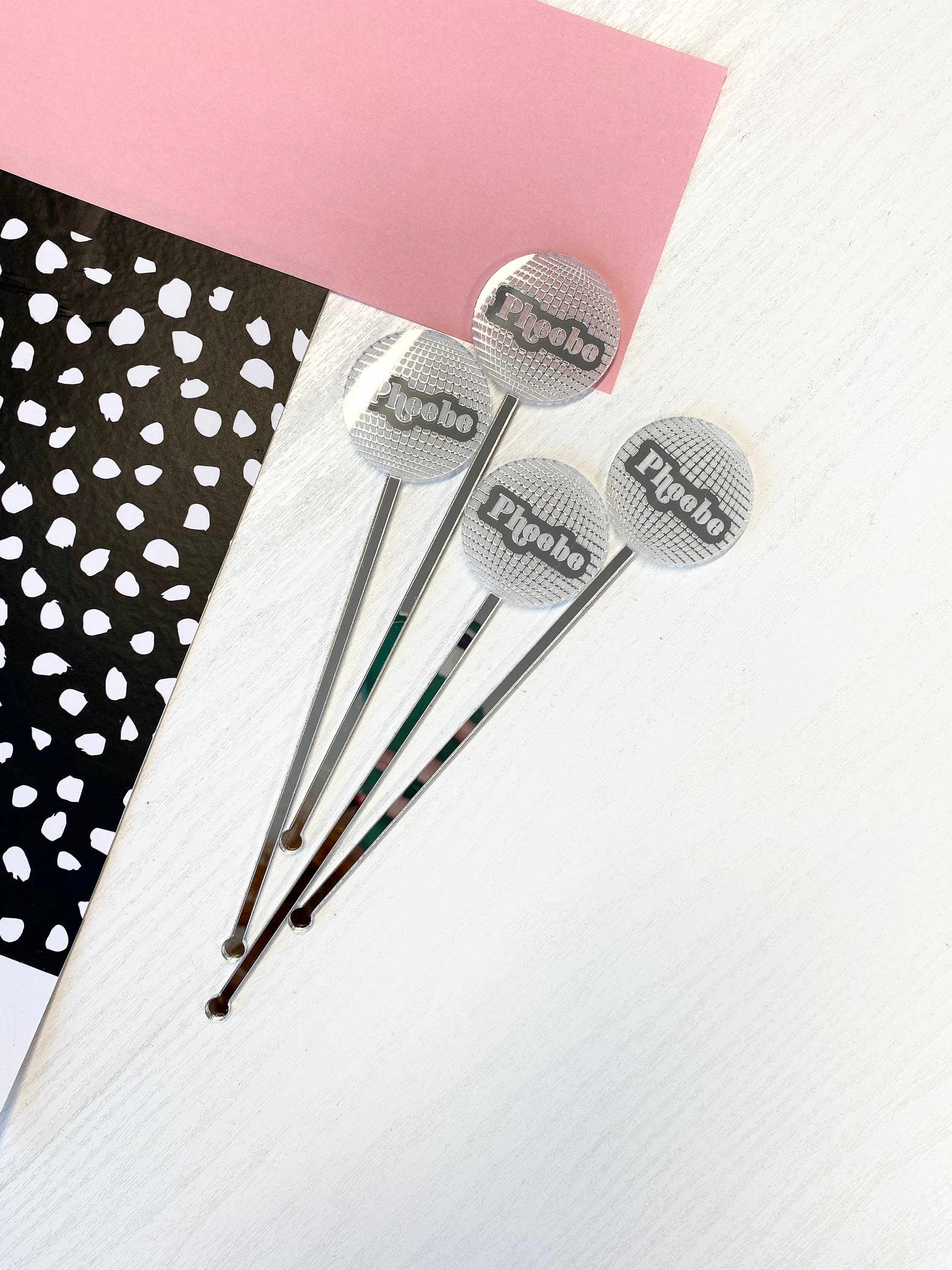 Disco Ball Cocktail Stirrer Party Decor Birthday Party Etsy