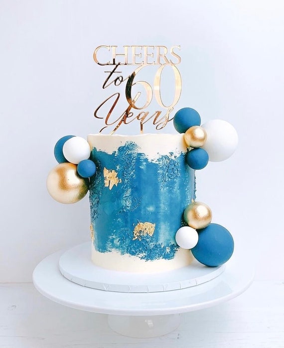 Topper de gâteau du 60e anniversaire Décor de fête danniversaire