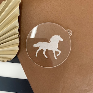 Horse Design Cookie Embosser - Fondant Embosser - Acrylic Cookie Stamp Embosser - Pattern Stamp - Biscuit Cookie Decorating - Wild Horse
