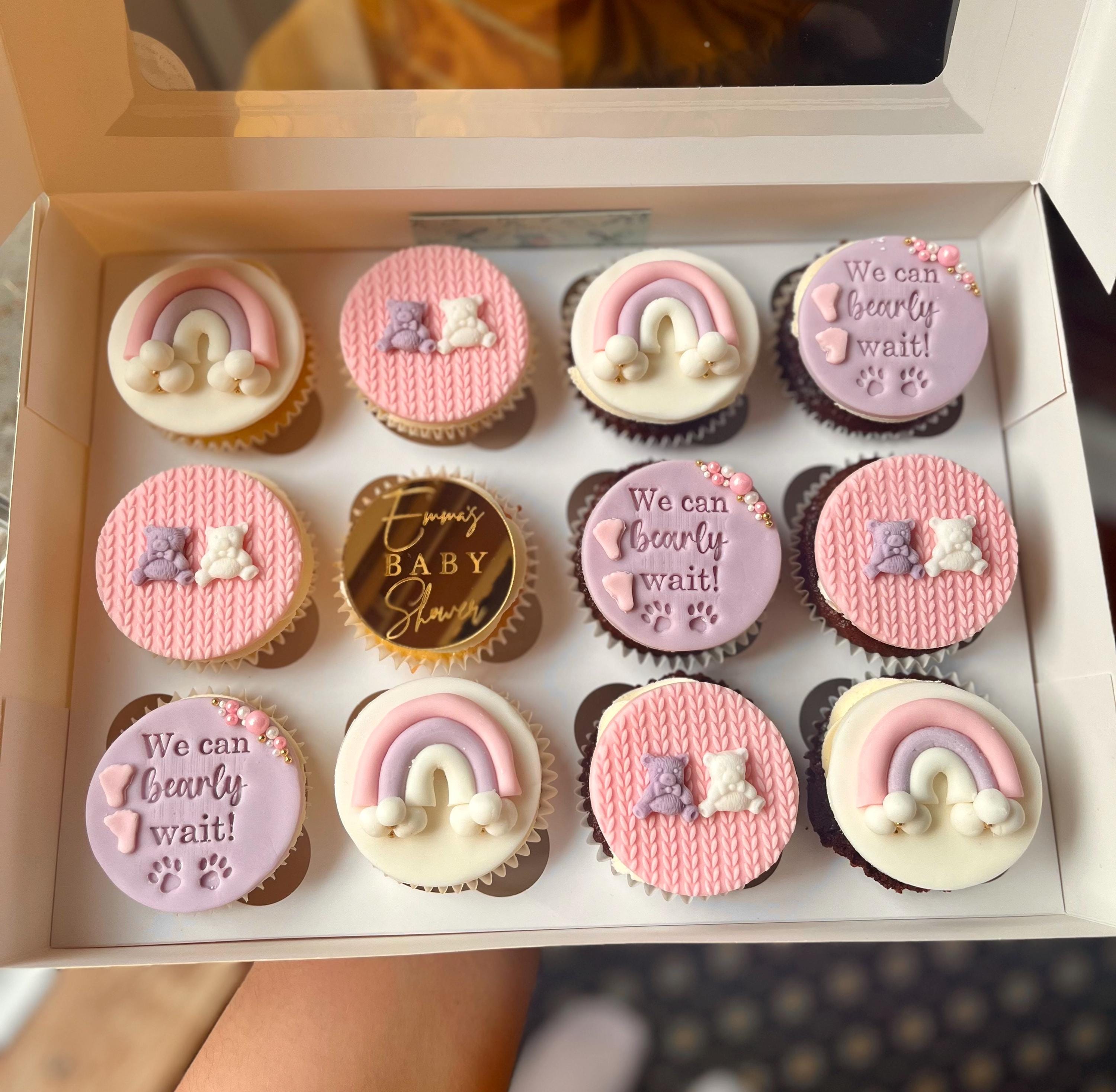 20pcs dischi di cupcake acrilici toppers rotondo decorazione per torta