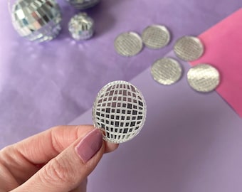 Décorations de cupcake boules disco - décorations de cupcakes en acrylique - décoration de gâteau - mini décorations de cupcakes - boule disco des années 70-or argent-soirée boule disco
