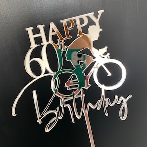 Fahrrad Tortendeko - Tortenstecker Geburtstag - Fahrrad Tortendeko - Tortenstecker Herren - Bike Cake Topper - Herren Tortendeko
