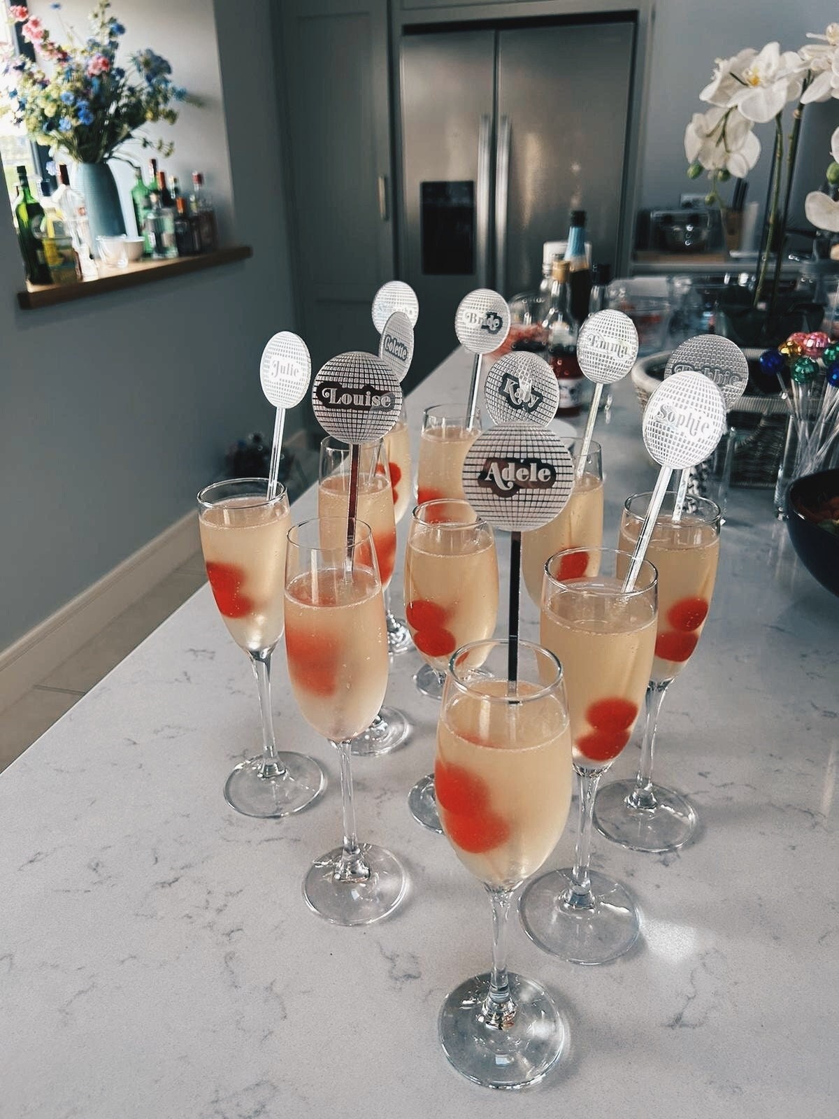 Disco Ball Cocktail Stirrer - Party Decor - Hen Party Decor-Disco Seventies Party-Drinks Stirrers-Disco Ball Decor- Hen Party Drinks Stirrer