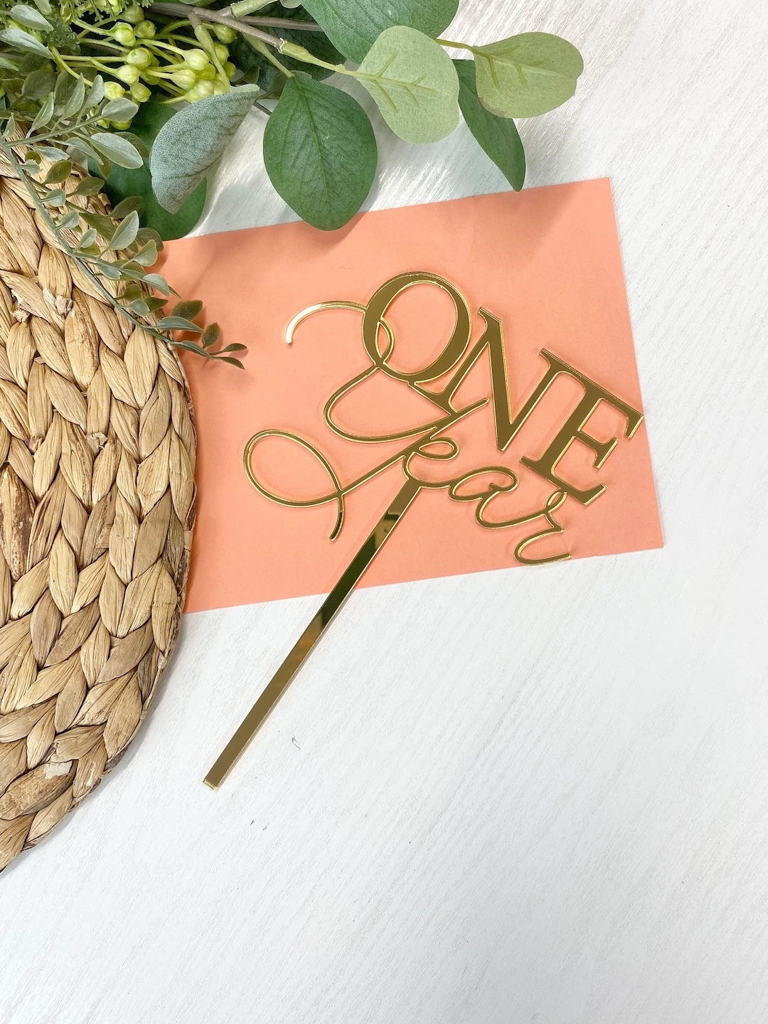 Topper Per Torta Per 1° Compleanno, Decorazione Per Torta Numero Uno - Foto 3