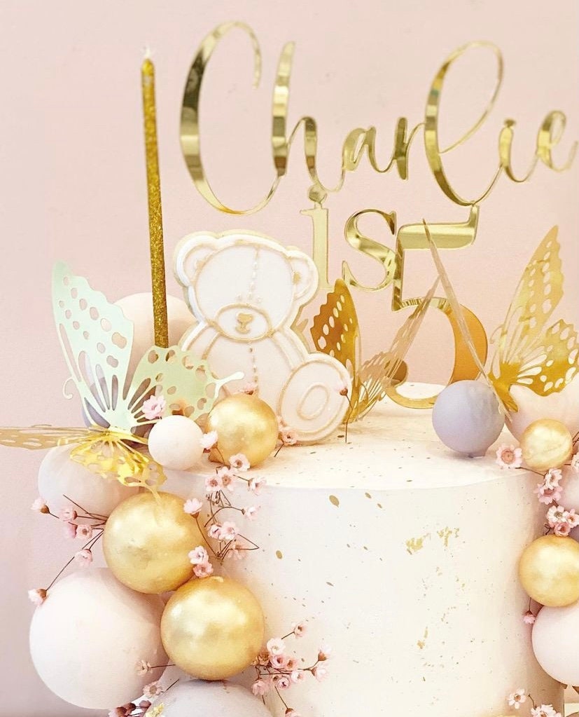 Happy Birthday Cake Topper Rose Gold Number Candle... - Grandado