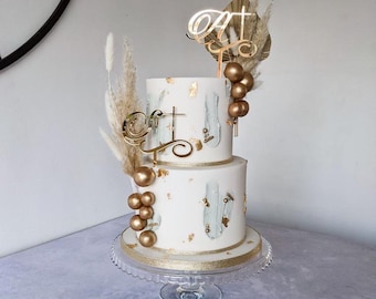 Christening Cake Topper - Christening Cake Decor - Baptism Cake Decor - Baptism Cake Topper - Party Supplies - Custom Cake Topper