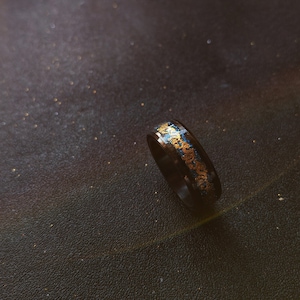 Black Titanium Ring Rotating Fidget Ring Gold Dragon Ring Gift Anxiety ...