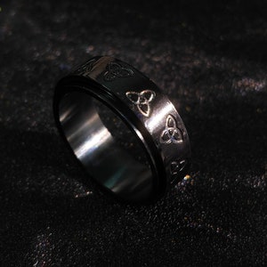 Reduce Anxiety Ring Titanium Fidget Spinner Ring - The Perfect Meditation Worry Ring for Men