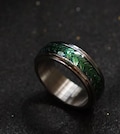 Titanium Ring Rotating Fidget Ring Green ear of wheat Ring Gift Anxiety Rings