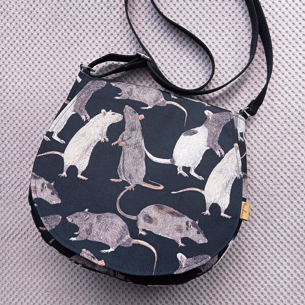 Rat Bag, Rat Design, Pet Rat, Zipper Bag, Rat Owner Gift, Rat Lover Gift