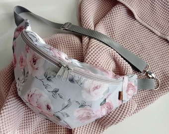 Floral Bum Bag, Floral Waist Bag, Floral Belly Bag, Floral Belt Bag, Floral Fanny Pack, Floral Design, Gift for Woman, Flowers Lover Gift