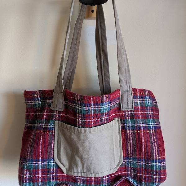 Handmade Upcycled Tote Bag - Medium