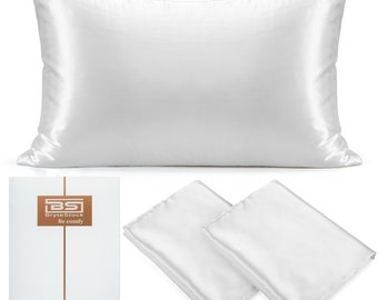 satin zippered pillow protector