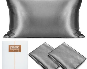 YIYEA Satin Breathable Silk Pillowcase for Hair and Skin Pillow Cases Standard Size Set of 4 Pack Super Soft Pillow Case with Envelope Closure YIYEA Satin Breathable Silk Pillowcase for Hair and Skin Pillow Cases Standard Size Set of 4 Pack Super Soft Pillow Case with Envelope Closure