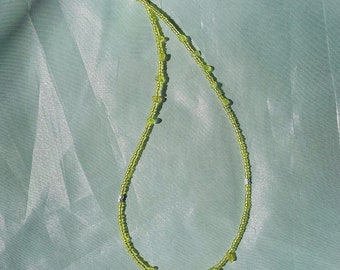 Collier de perles PERIDOT, cadeau de perles de pierres précieuses en argent sterling 925 pour Lion/vierge, pierre de naissance d'août, collier de perles d'été vert