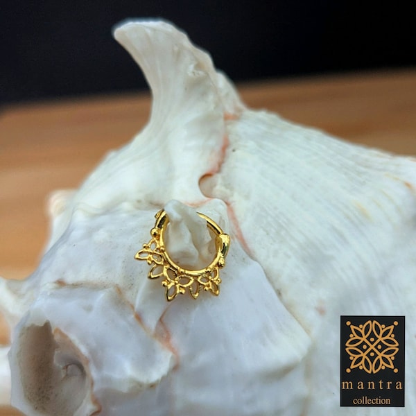 Beautiful Septum rings , custom made , hand-crafted in gold and silver polish