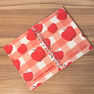 Apple Sticker Album Reusable, 5x7 Reusable Sticker Book (80 Pages), Sticker Storage, Sticker Albums, Reusable Sticker Album, Sticker Book