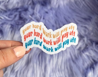 Mental Health Sticker, Hard Work Sticker, Mental Health Matters, Anxiety Sticker, Self Care Sticker, Quotes About Life, Motivational Sticker