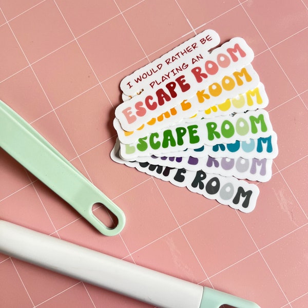Escape Room Funny Sticker, Escape Room, Enthusiast Sticker, Waterproof Stickers, Escape Room Kit, Escape Room Party, Suitcase Stickers