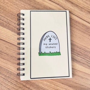 Grave Sticker Album Reusable, 5x7 Reusable Sticker Book (80 Pages), Sticker Storage, Sticker Albums, Reusable Sticker Album, Sticker Book