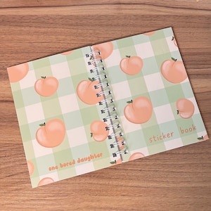 Peach Sticker Album Reusable, 5x7 Reusable Sticker Book (80 Pages), Sticker Storage, Sticker Albums, Reusable Sticker Album, Sticker Book