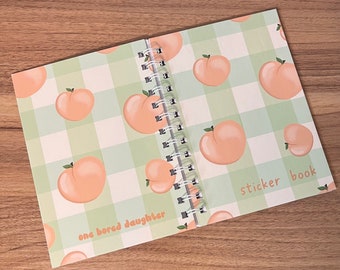 Peach Sticker Album: Reusable Sticker Book (80 Pages)