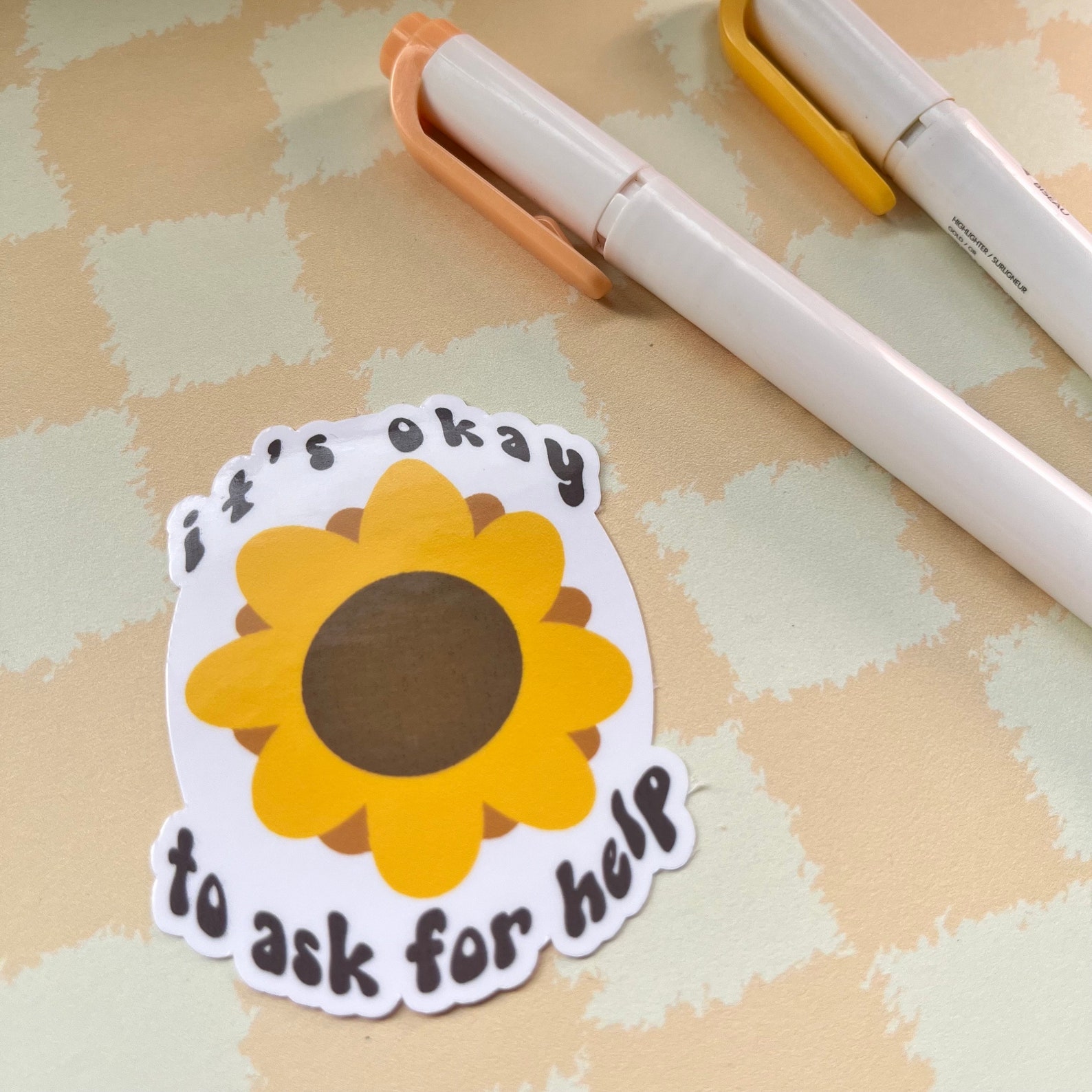It's Okay to Ask for Help Sticker: Sunflower Waterproof Vinyl - Etsy