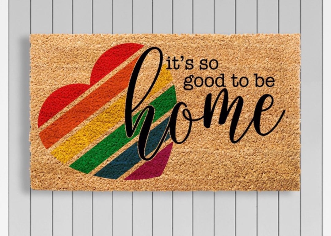 Rainbow Doormat , Rug,housewarming Gift,front Door Decor