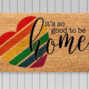 Regenbogen Türmatte, Willkommen Teppich, Geschenk zur Wohnungseröffnung, Türdekoration vorn, Definition Türmatte, Veranda Deko