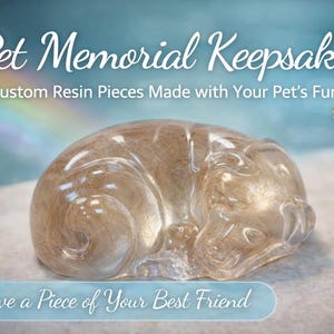 Custom Pet Hair Memorial – Resin Dog Keepsake – Pet Loss Tribute – Pet Fur Preservation – Personalized Pet Memorial