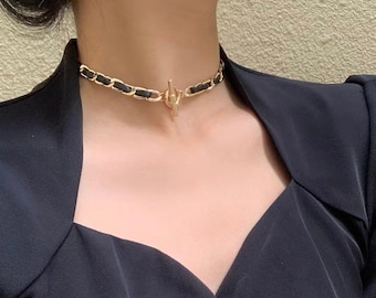 Schmuck Damen Halskette Halskette gold Seil Kette Damen coole Halskette Gold Geschenk für sie gold necklace