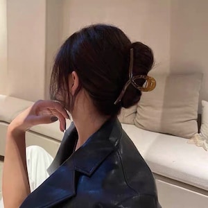 Haarschmuck elegante französische Haarspange Morandi Color Haarclip chic hairpin Haarschmuck shark hair clip Haarklamme