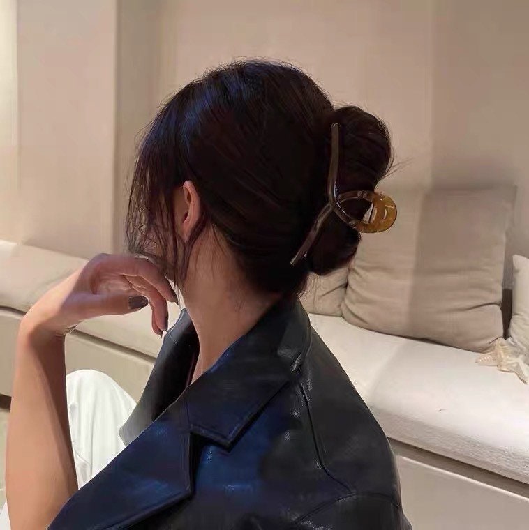 Haarschmuck elegante französische Haarspange Morandi Color Haarclip chic hairpin Haarschmuck shark hair clip Haarklamme